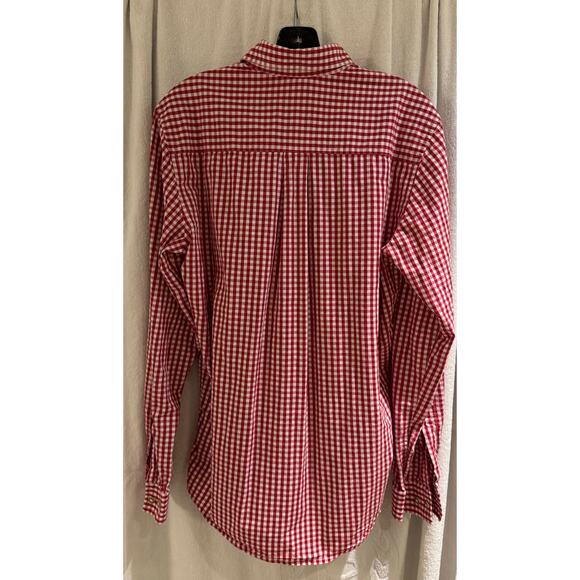 Hammerschmid Men's Dress Shirt L/S Size 39 Red/White Gingham A+ - Picture 4 of 6